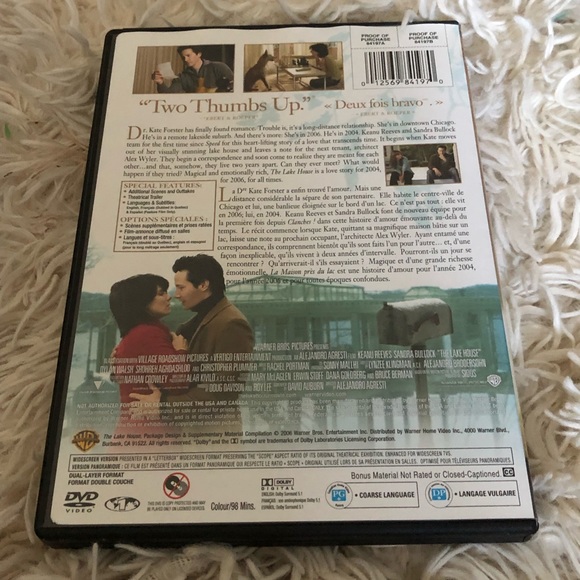 🎉 5/$15 🎉 THE LAKEHOUSE DVD - Picture 2 of 3